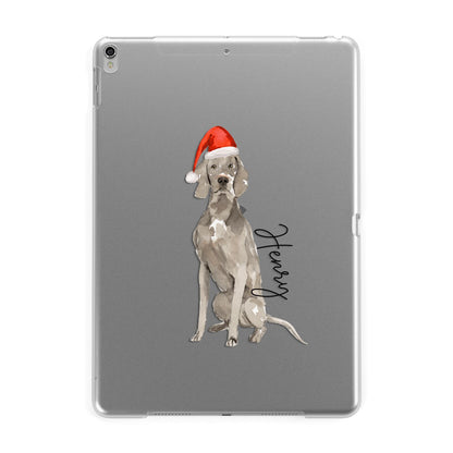 Personalised Christmas Weimaraner Apple iPad Silver Case