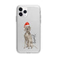 Personalised Christmas Weimaraner Apple iPhone 11 Pro in Silver with Bumper Case