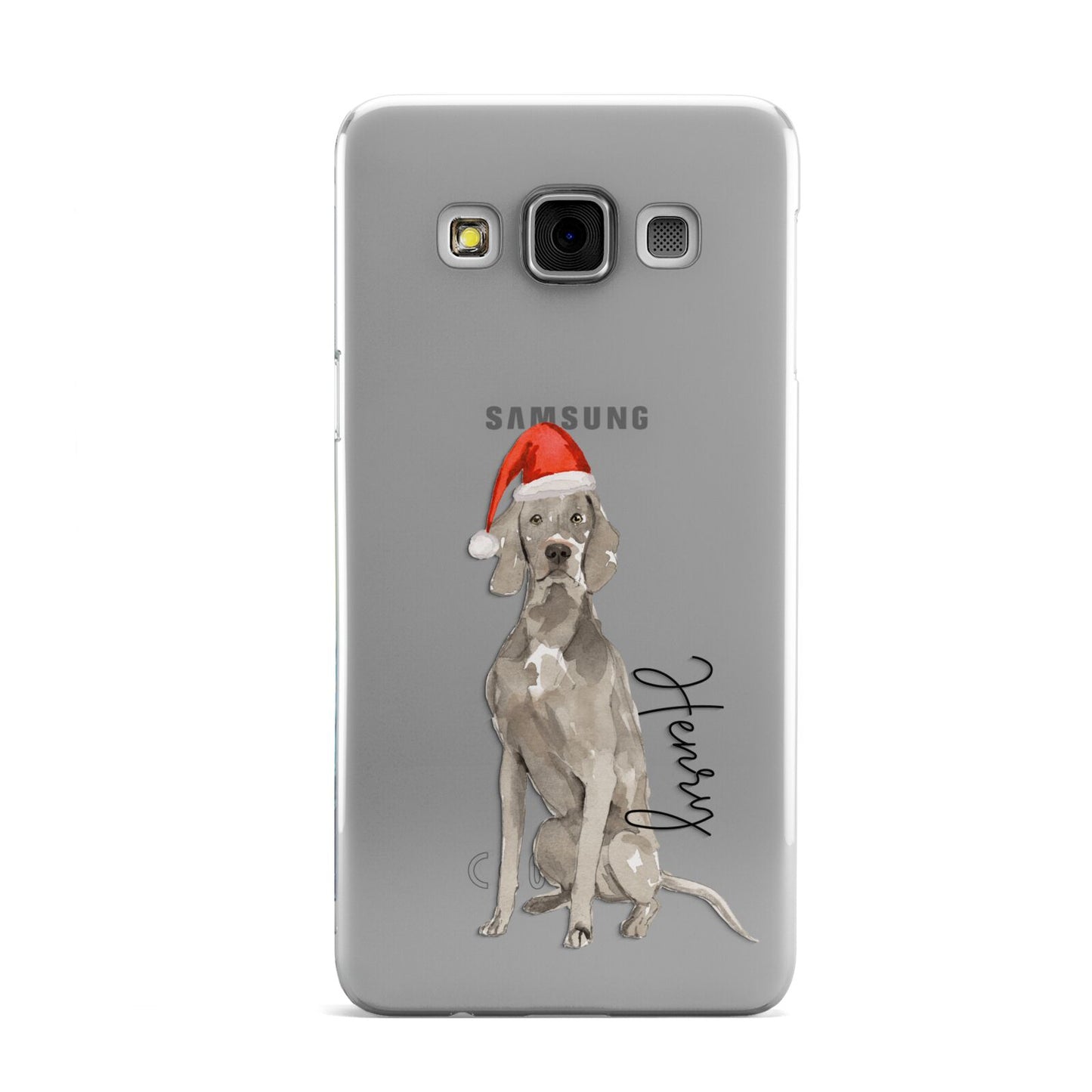 Personalised Christmas Weimaraner Samsung Galaxy A3 Case