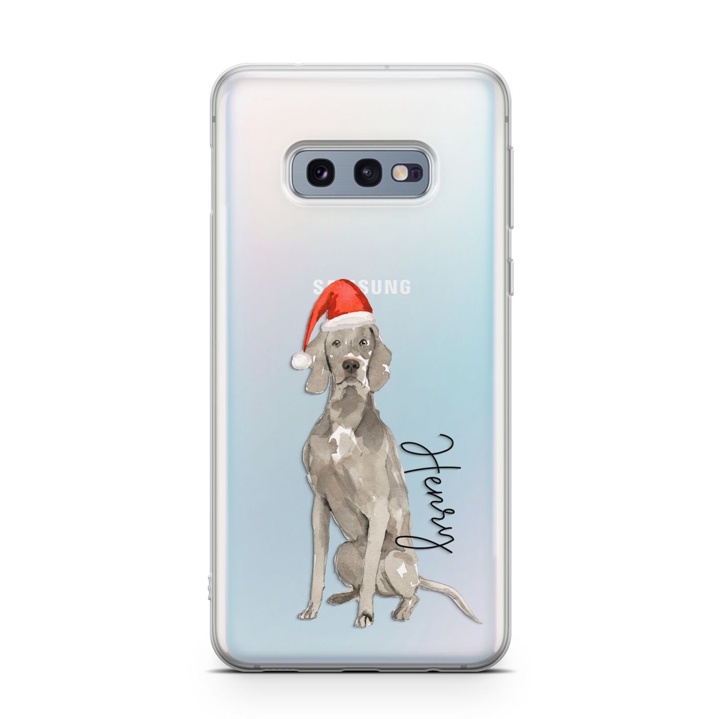 Personalised Christmas Weimaraner Samsung Galaxy S10E Case