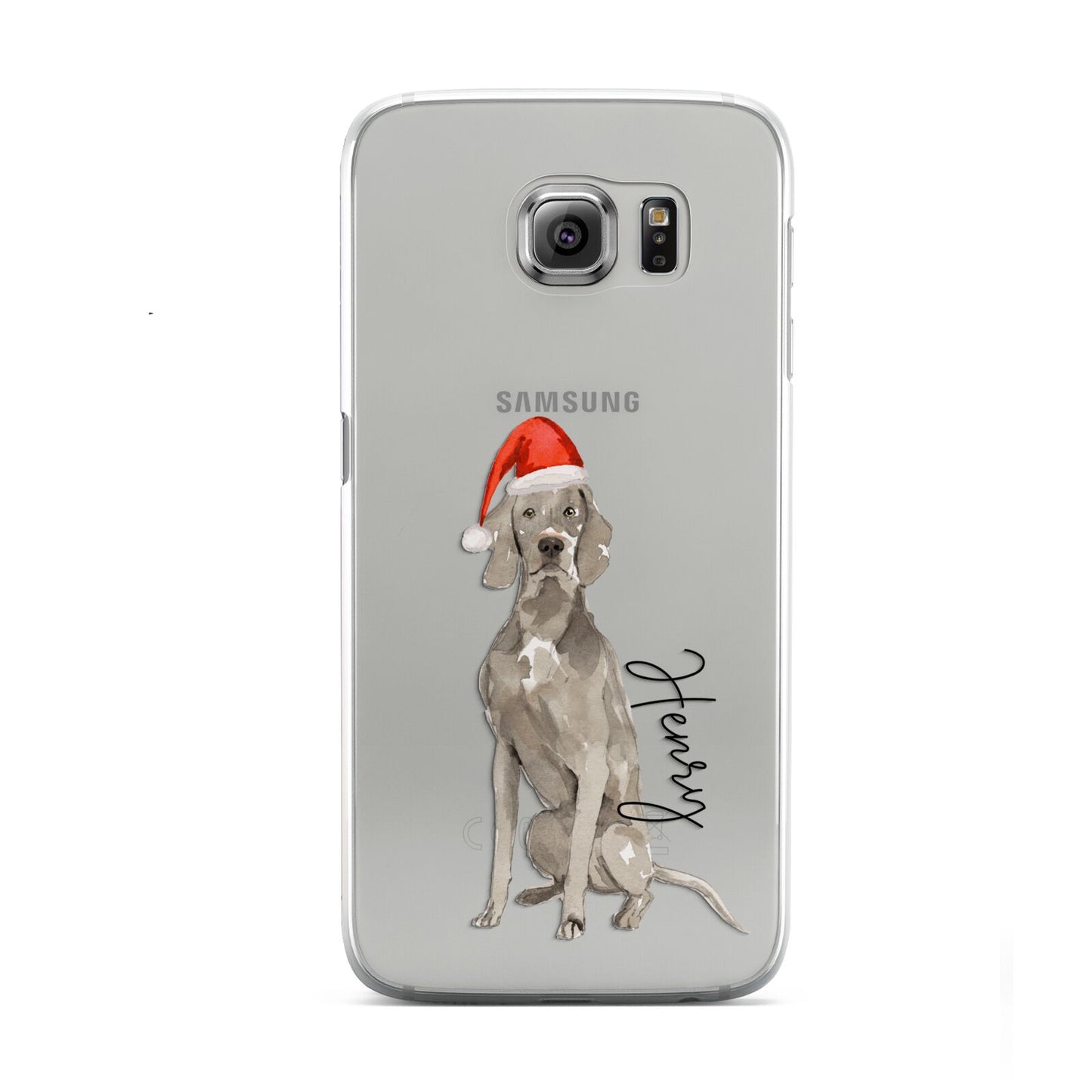 Personalised Christmas Weimaraner Samsung Galaxy S6 Case