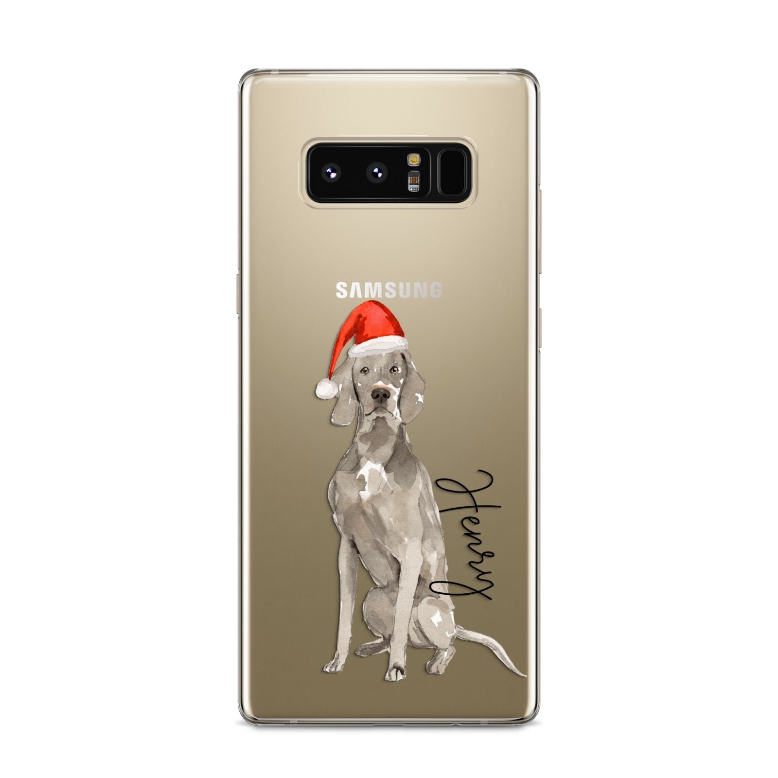 Personalised Christmas Weimaraner Samsung Galaxy S8 Case