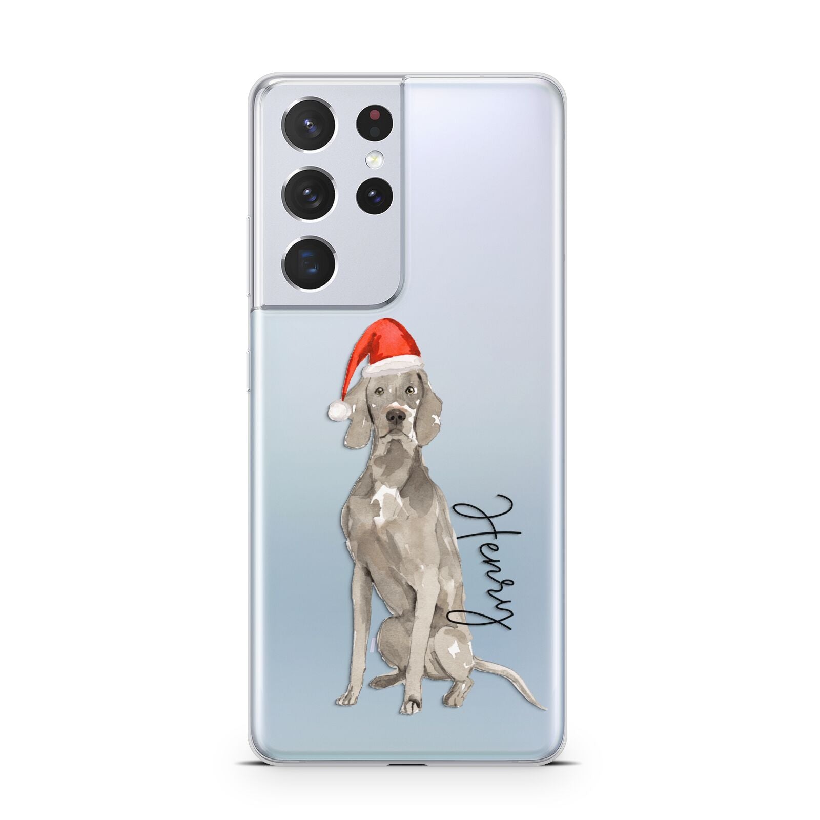 Personalised Christmas Weimaraner Samsung S21 Ultra Case