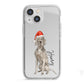 Personalised Christmas Weimaraner iPhone 13 Mini TPU Impact Case with White Edges