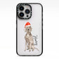 Personalised Christmas Weimaraner iPhone 13 Pro Black Impact Case on Silver phone