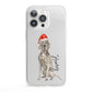 Personalised Christmas Weimaraner iPhone 13 Pro Clear Bumper Case