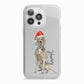 Personalised Christmas Weimaraner iPhone 13 Pro TPU Impact Case with White Edges