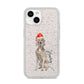 Personalised Christmas Weimaraner iPhone 14 Glitter Tough Case Starlight