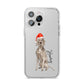 Personalised Christmas Weimaraner iPhone 14 Pro Max Clear Tough Case Silver