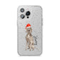 Personalised Christmas Weimaraner iPhone 14 Pro Max Glitter Tough Case Silver