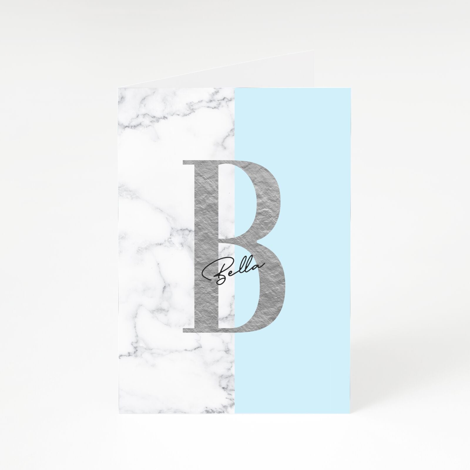 Personalised Chrome Marble A5 Greetings Card
