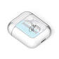 Personalised Chrome Marble AirPods Case Laid Flat