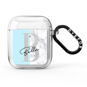 Personalised Chrome Marble AirPods Case