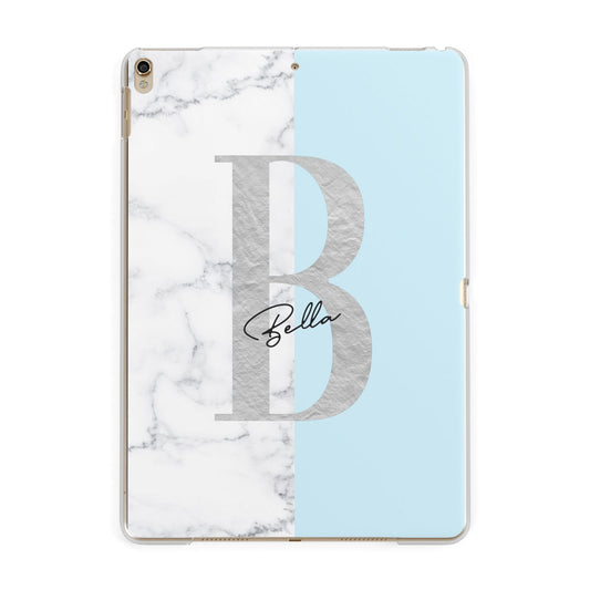 Personalised Chrome Marble Apple iPad Gold Case