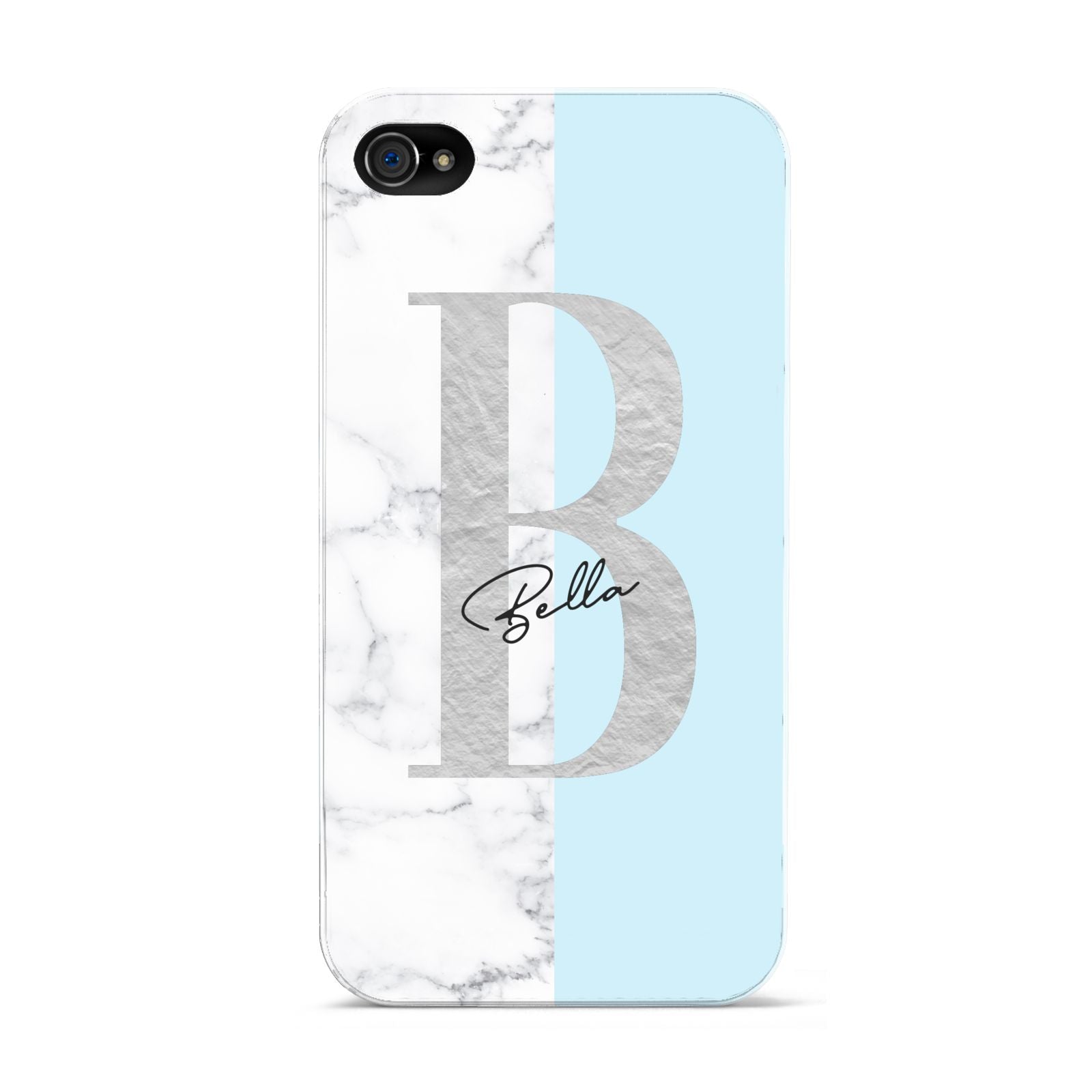 Personalised Chrome Marble Apple iPhone 4s Case