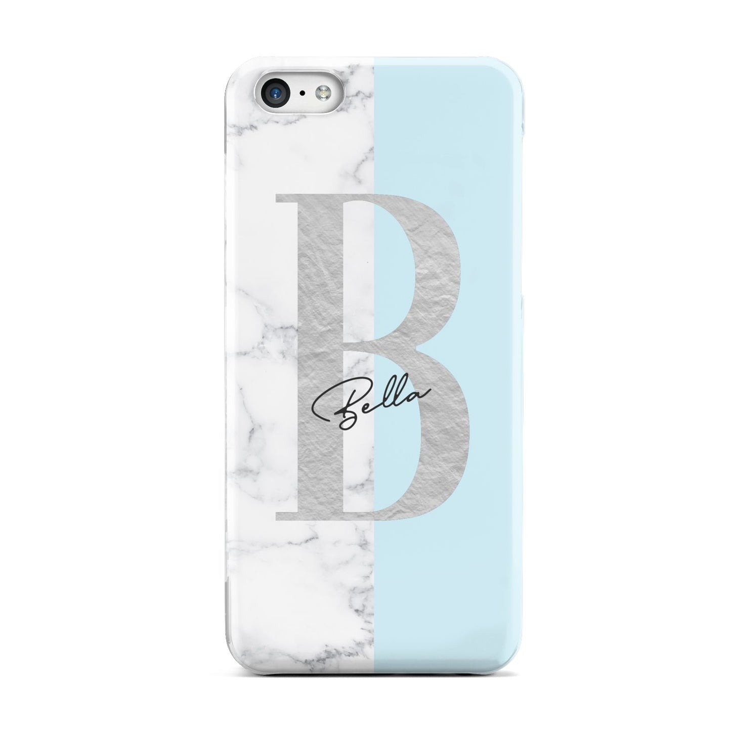 Personalised Chrome Marble Apple iPhone 5c Case