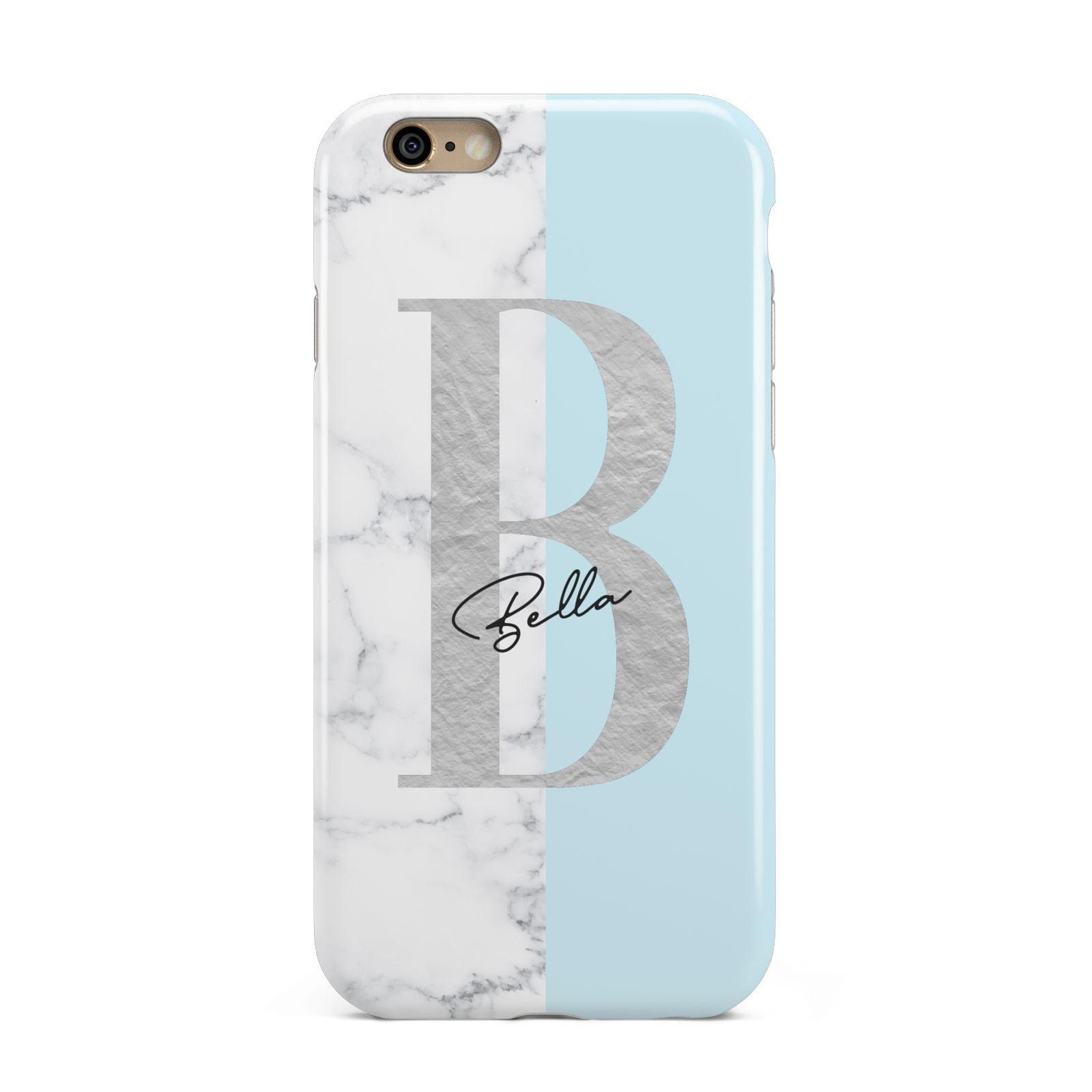 Personalised Chrome Marble Apple iPhone 6 3D Tough Case