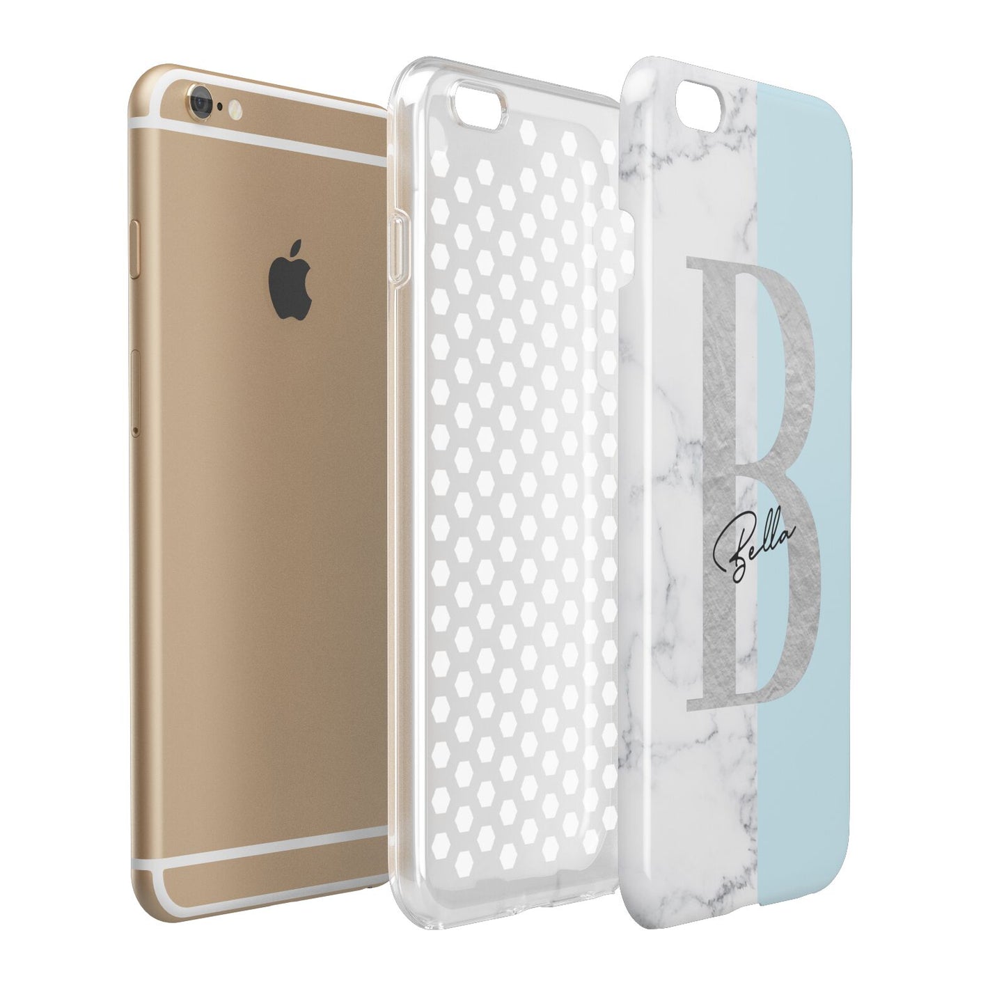 Personalised Chrome Marble Apple iPhone 6 Plus 3D Tough Case Expand Detail Image