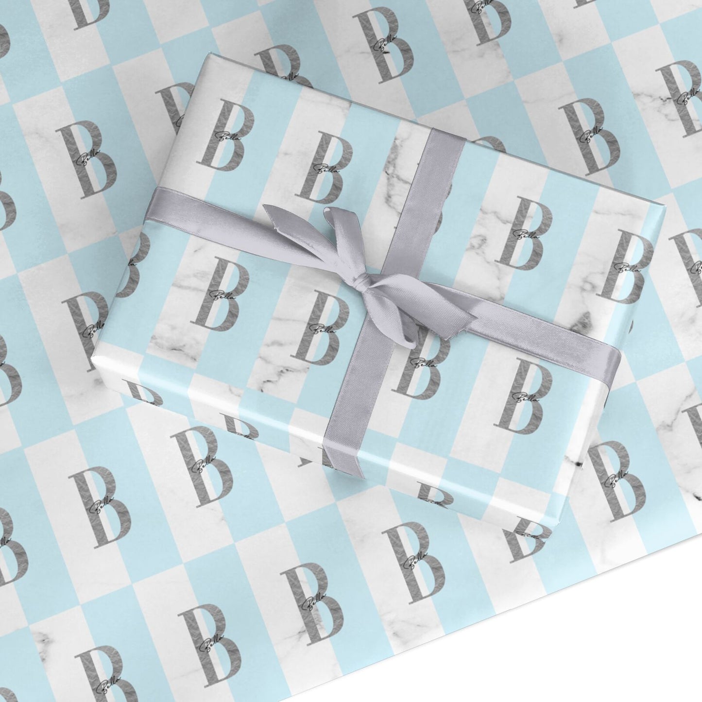 Personalised Chrome Marble Custom Wrapping Paper