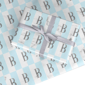 Personalised Chrome Marble Wrapping Paper
