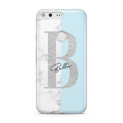 Personalised Chrome Marble Google Pixel Case