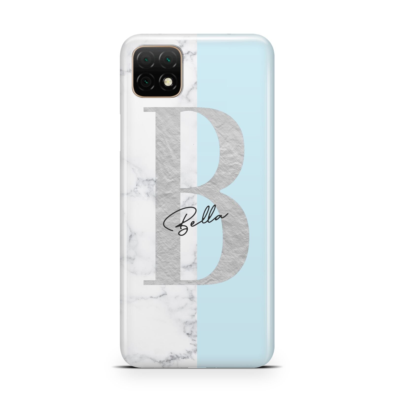 Personalised Chrome Marble Huawei Enjoy 20 Phone Case
