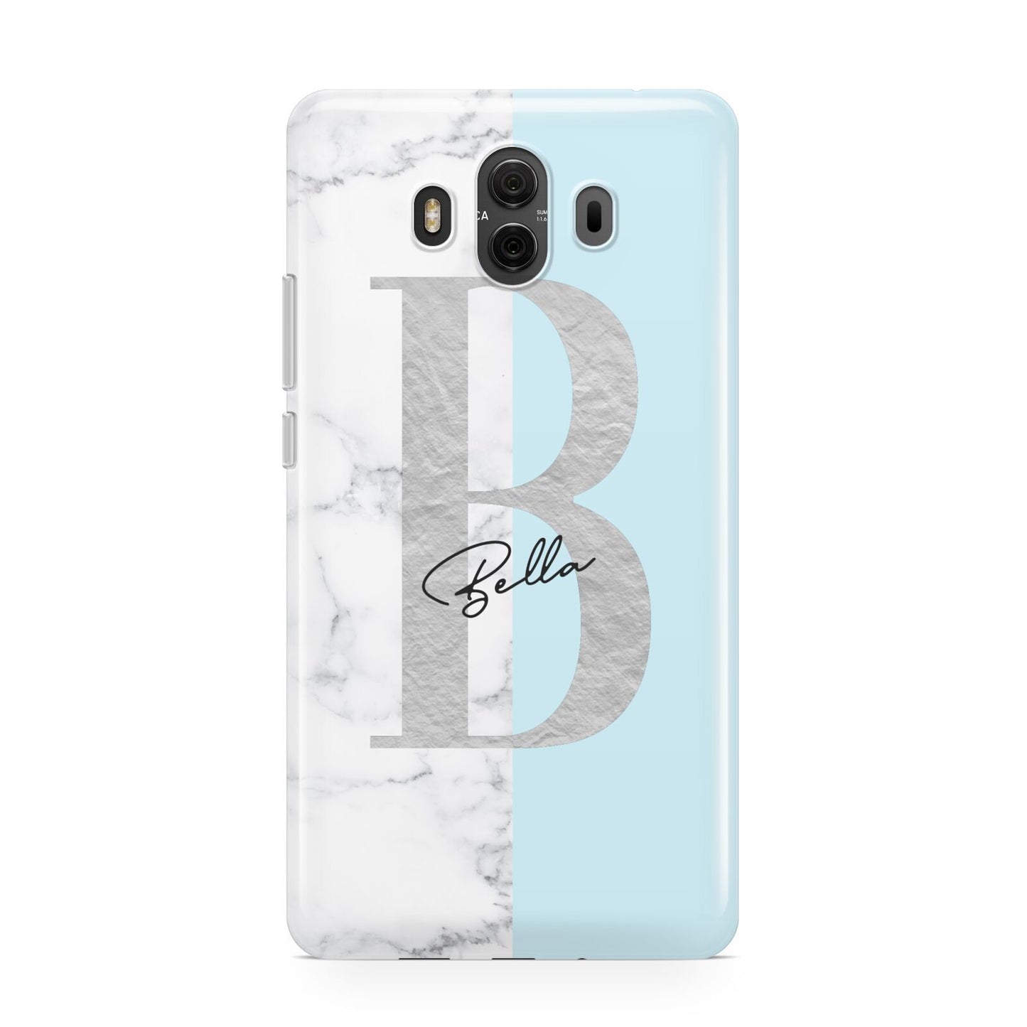 Personalised Chrome Marble Huawei Mate 10 Protective Phone Case