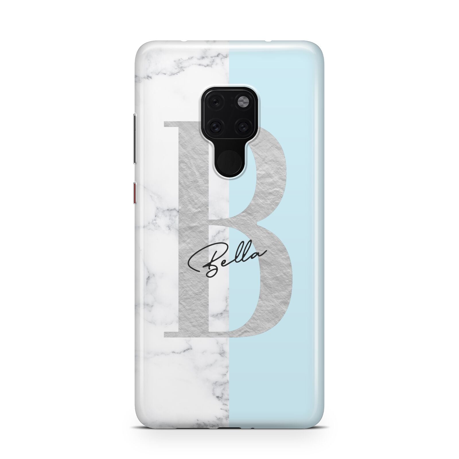 Personalised Chrome Marble Huawei Mate 20 Phone Case