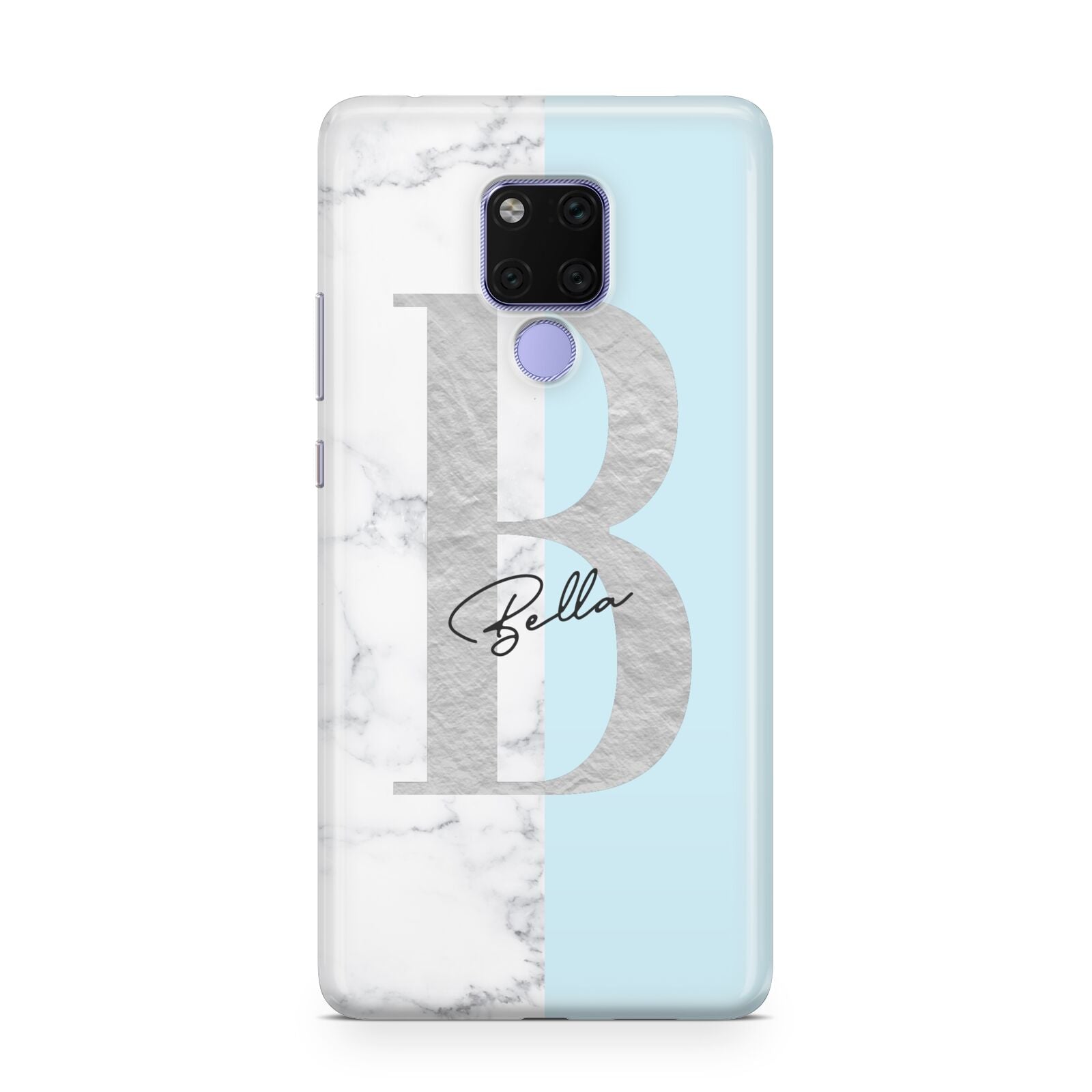 Personalised Chrome Marble Huawei Mate 20X Phone Case