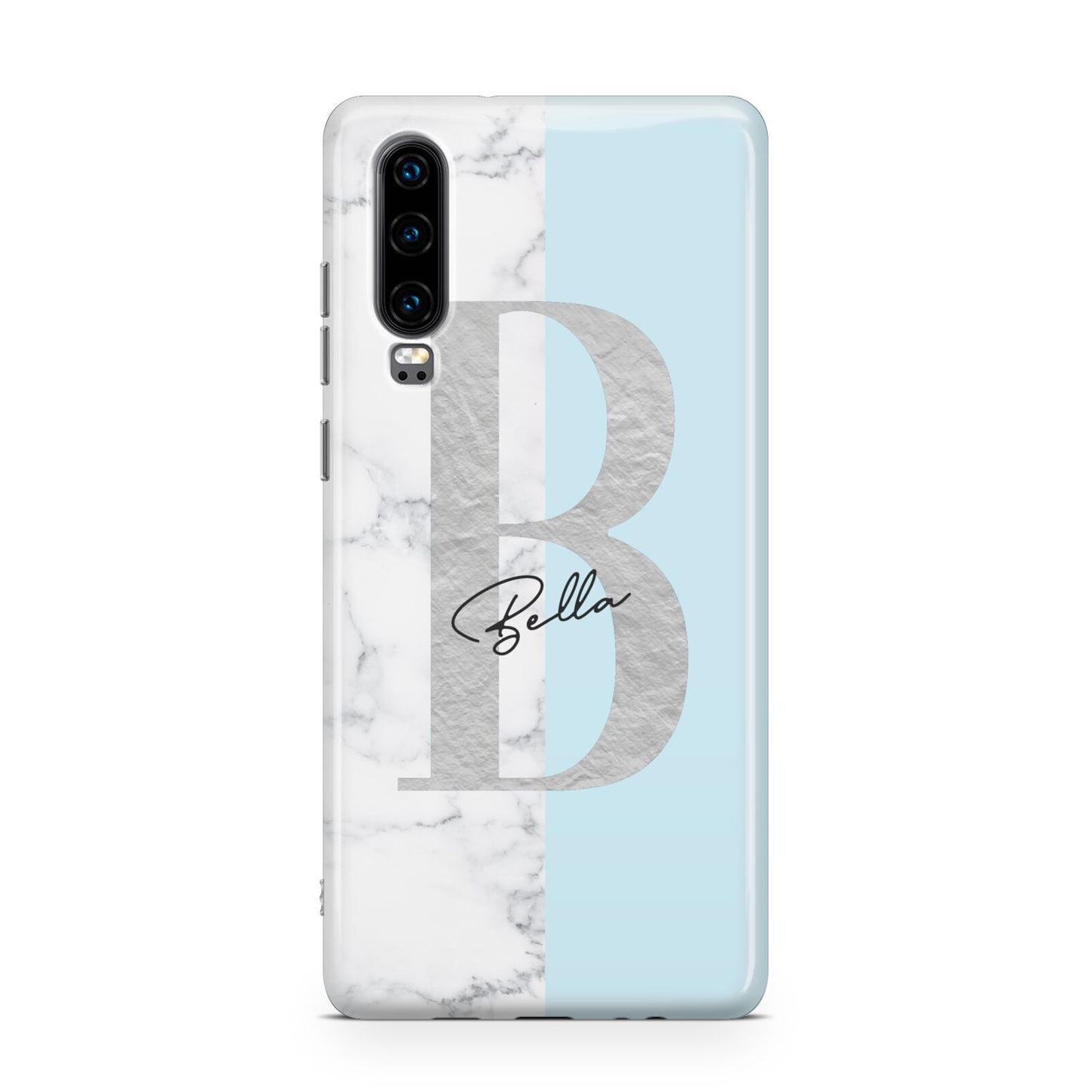Personalised Chrome Marble Huawei P30 Phone Case