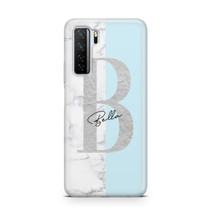 Personalised Chrome Marble Huawei P40 Lite 5G Phone Case