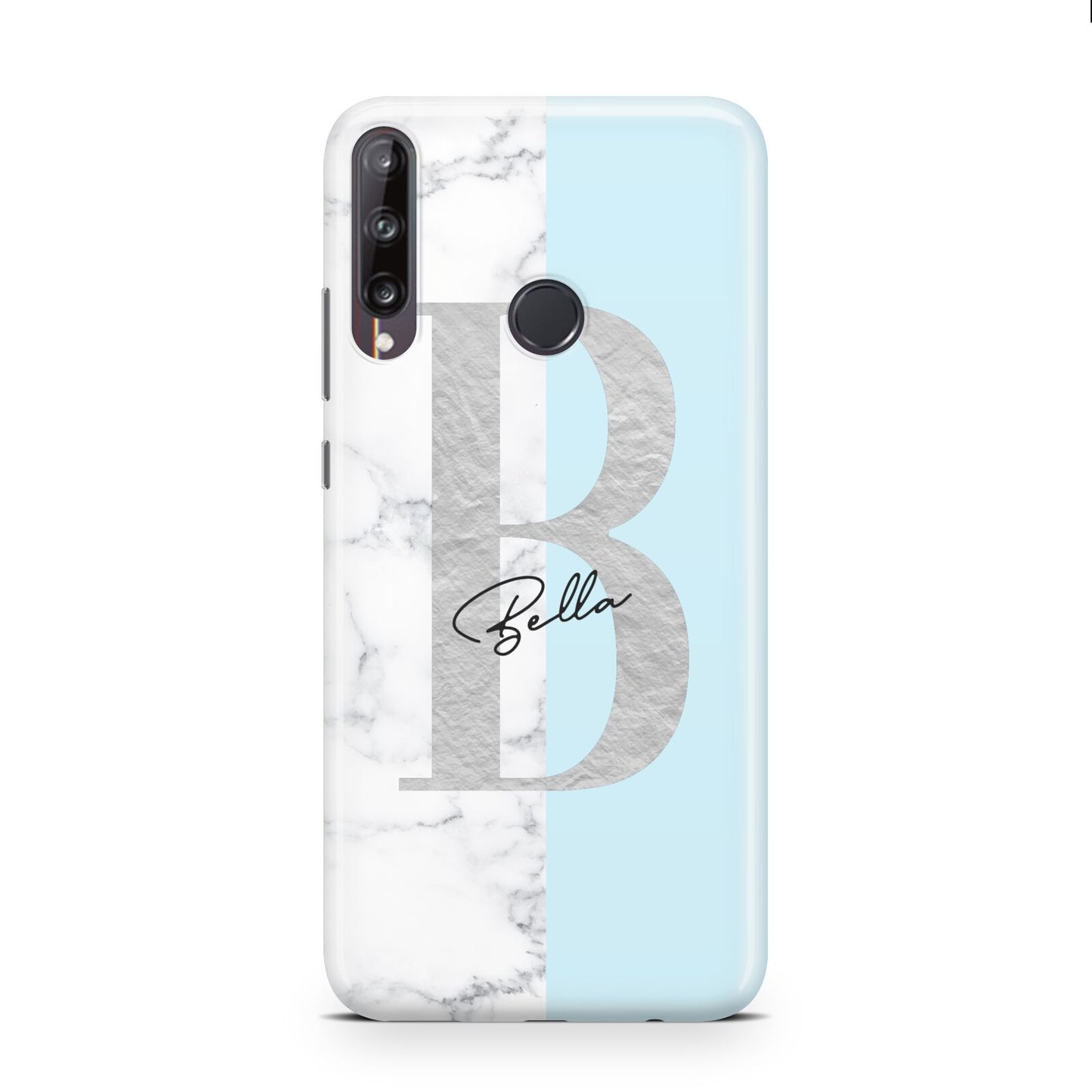 Personalised Chrome Marble Huawei P40 Lite E Phone Case