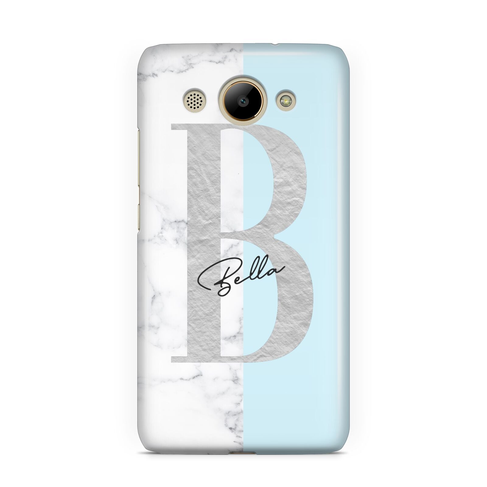 Personalised Chrome Marble Huawei Y3 2017