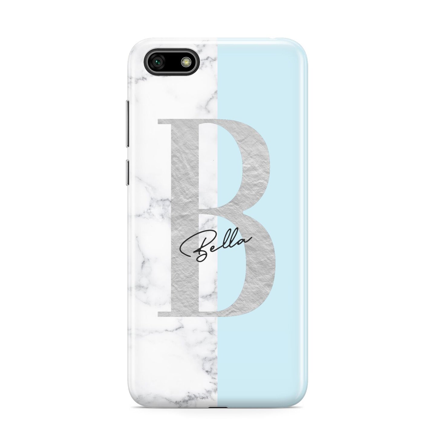 Personalised Chrome Marble Huawei Y5 Prime 2018 Phone Case