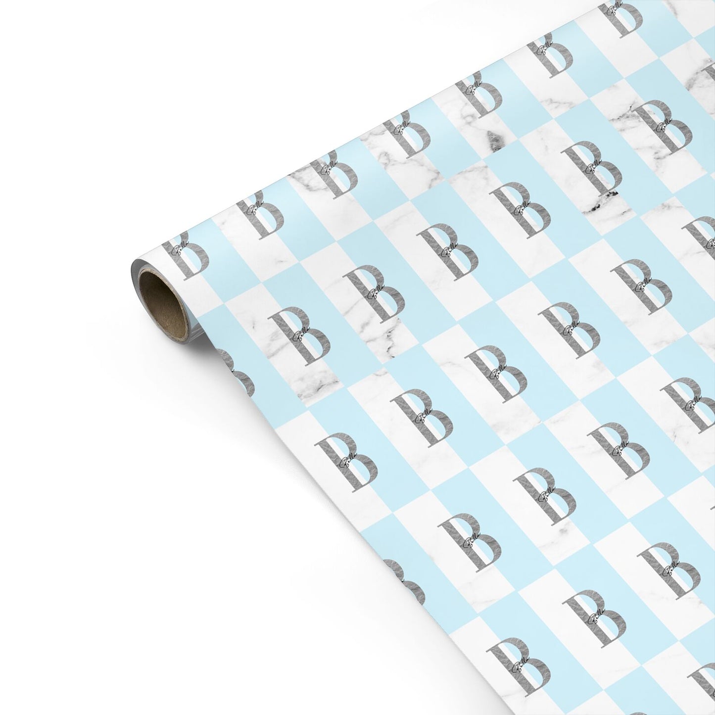 Personalised Chrome Marble Personalised Gift Wrap