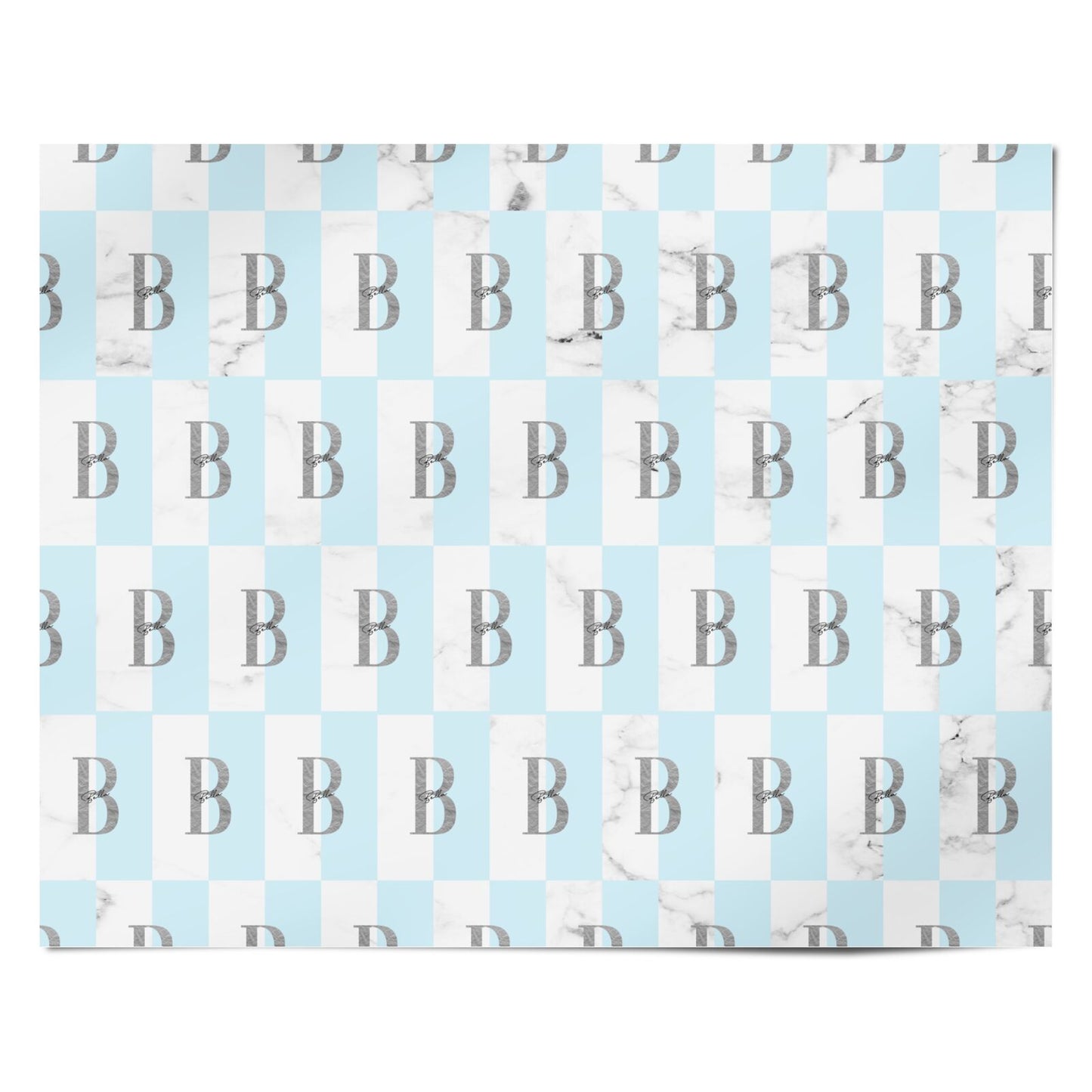 Personalised Chrome Marble Personalised Wrapping Paper Alternative
