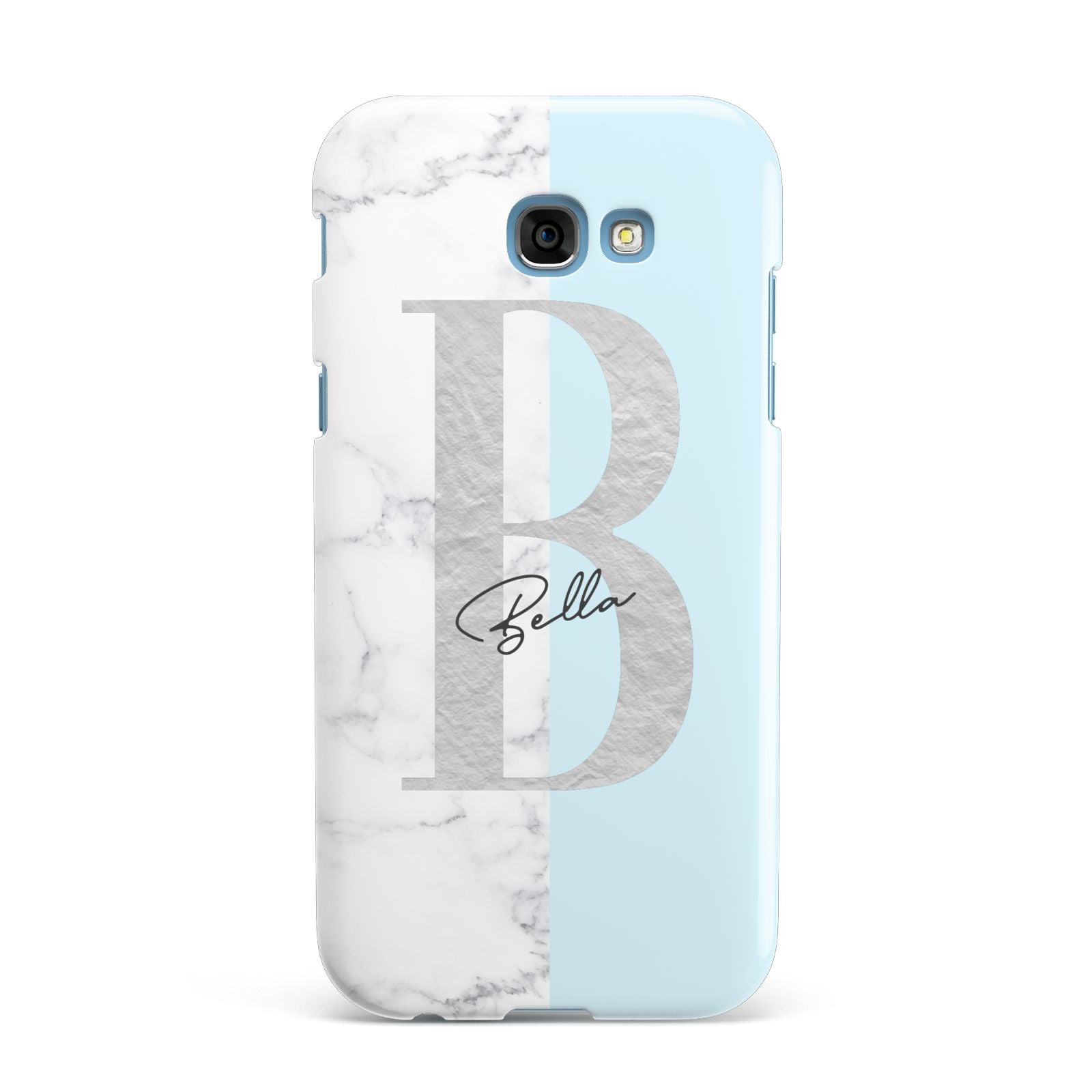 Personalised Chrome Marble Samsung Galaxy A7 2017 Case