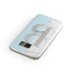 Personalised Chrome Marble Samsung Galaxy Case Front Close Up