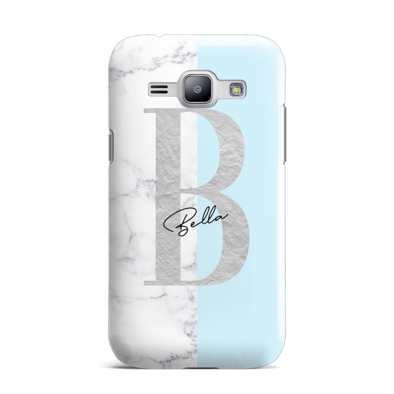 Personalised Chrome Marble Samsung Galaxy J1 2015 Case