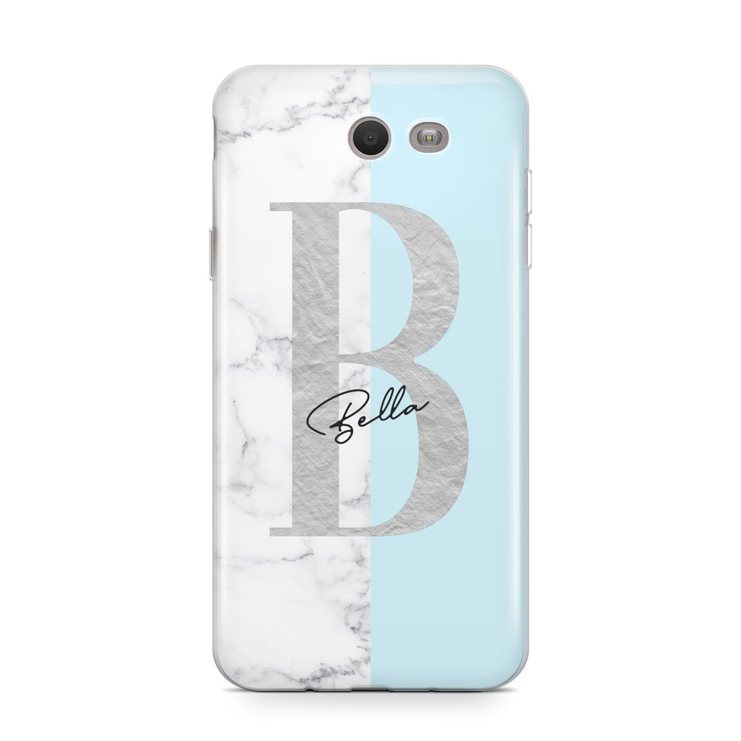 Personalised Chrome Marble Samsung Galaxy J7 2017 Case