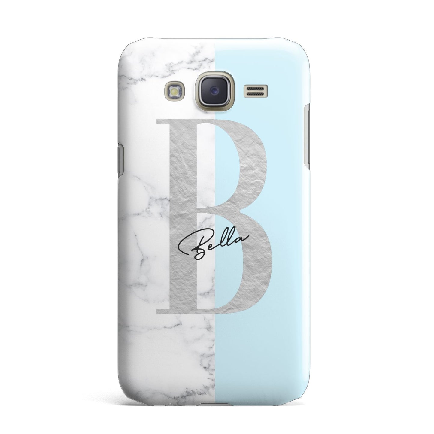 Personalised Chrome Marble Samsung Galaxy J7 Case