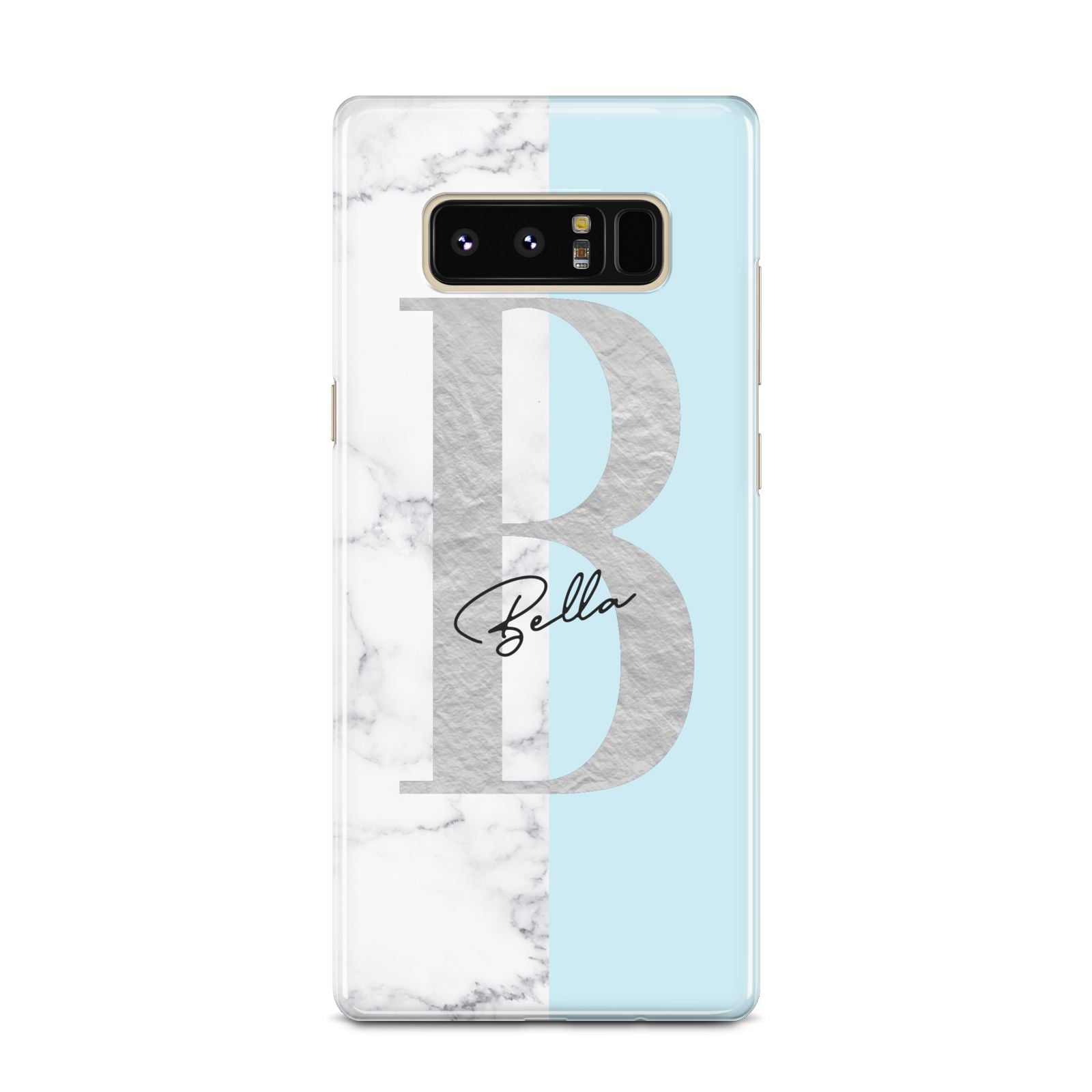 Personalised Chrome Marble Samsung Galaxy Note 8 Case