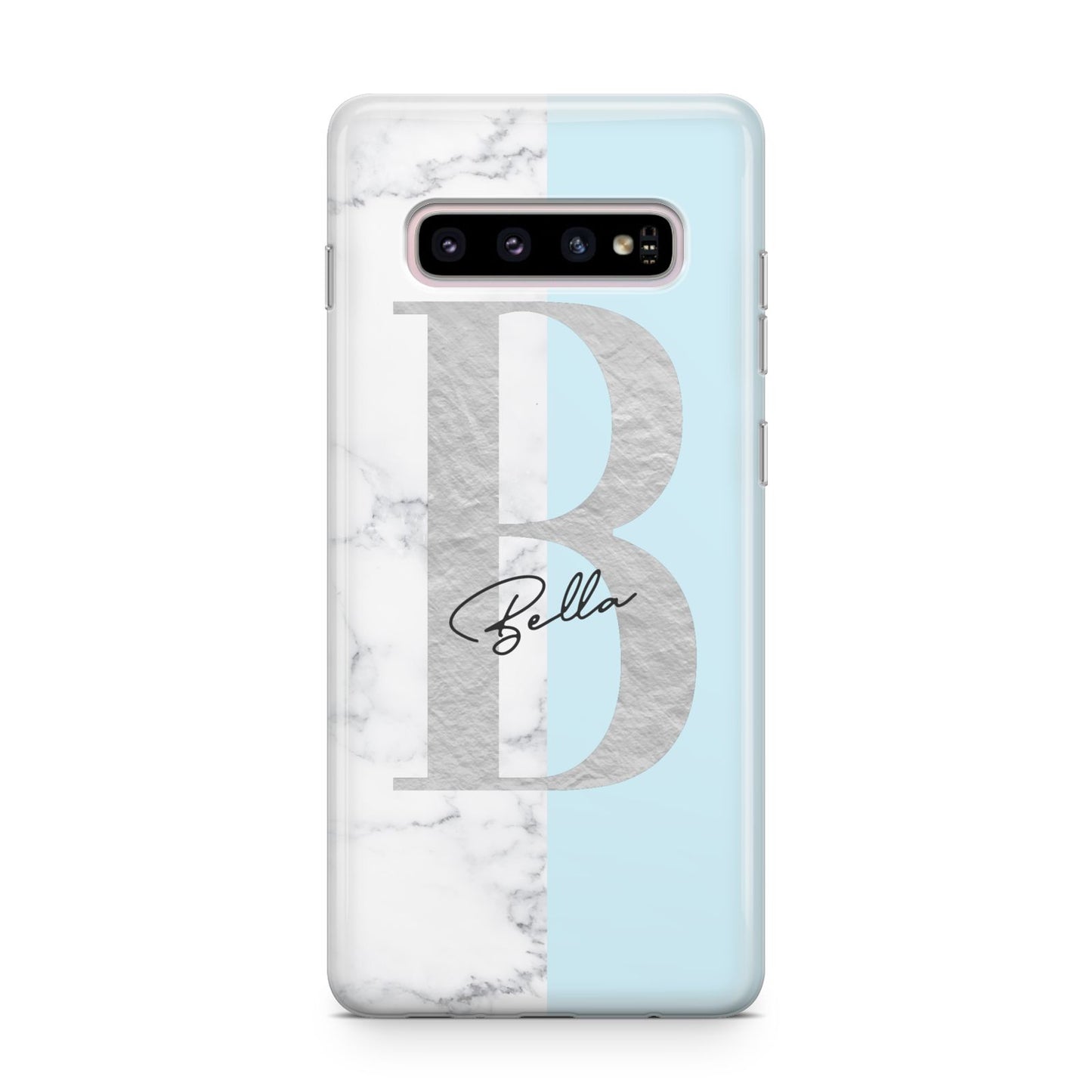 Personalised Chrome Marble Samsung Galaxy S10 Plus Case