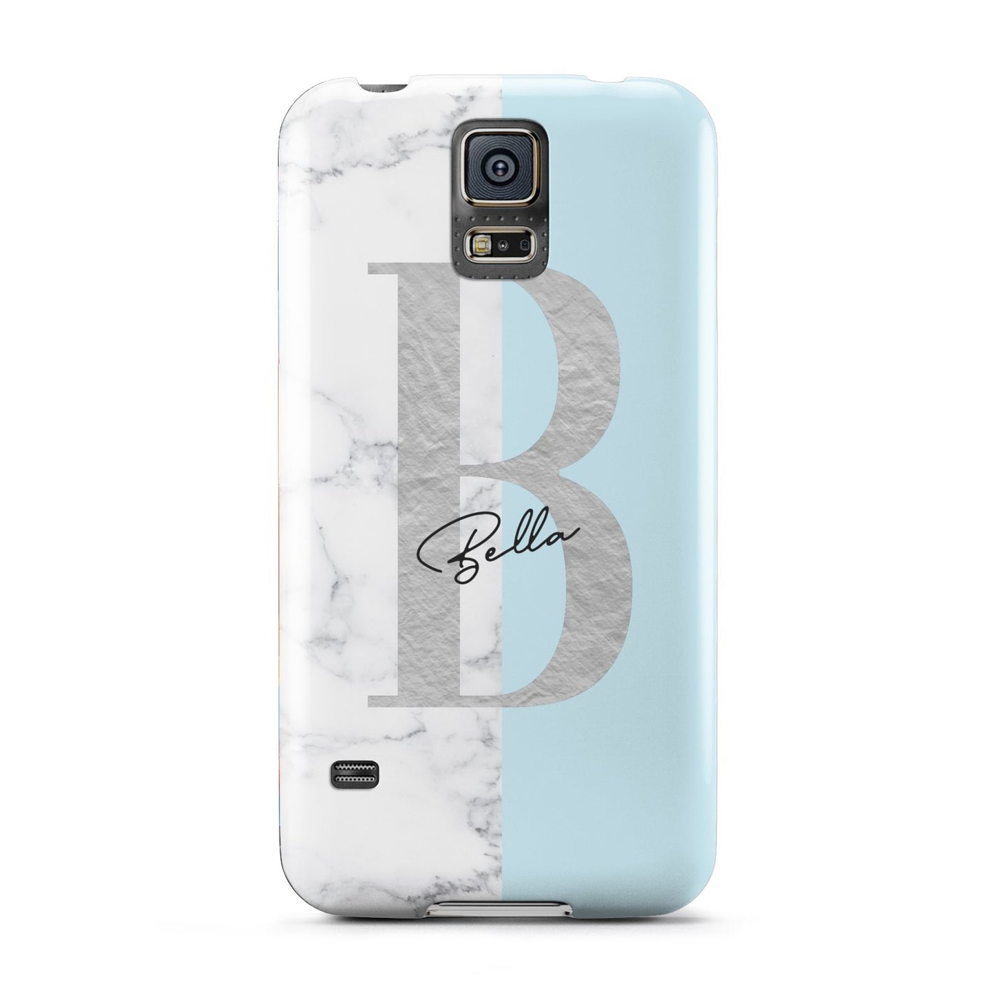 Personalised Chrome Marble Samsung Galaxy S5 Case