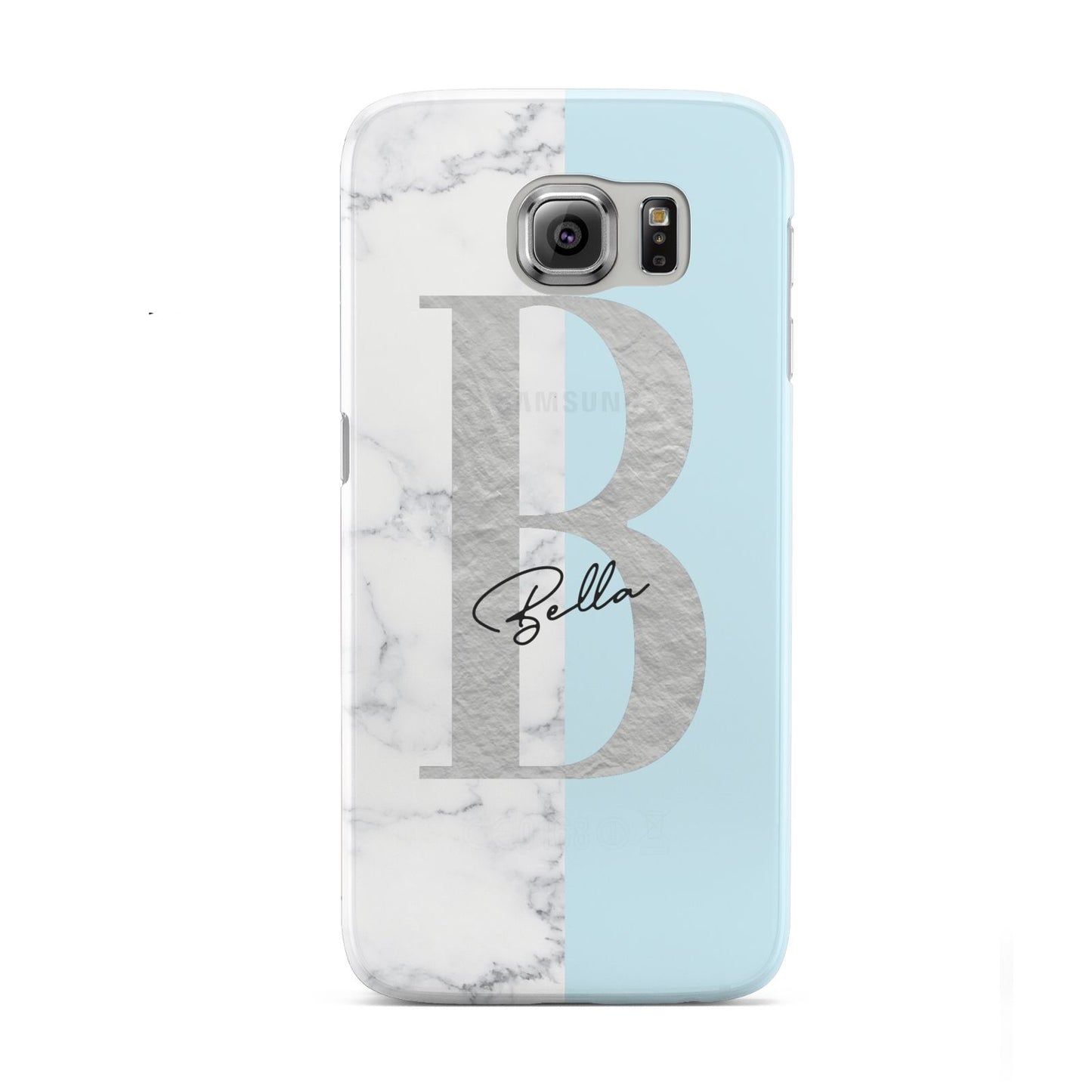 Personalised Chrome Marble Samsung Galaxy S6 Case