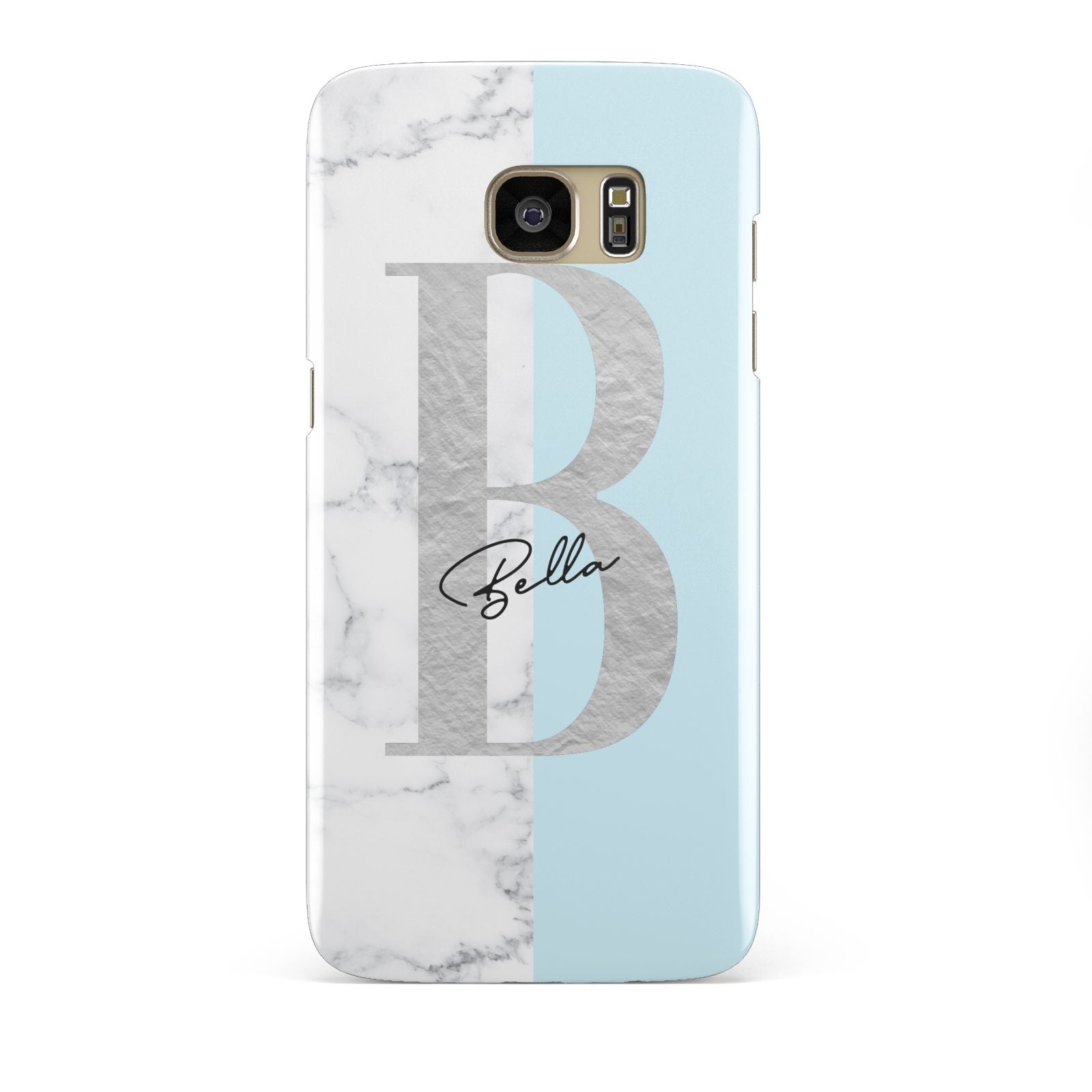 Personalised Chrome Marble Samsung Galaxy S7 Edge Case
