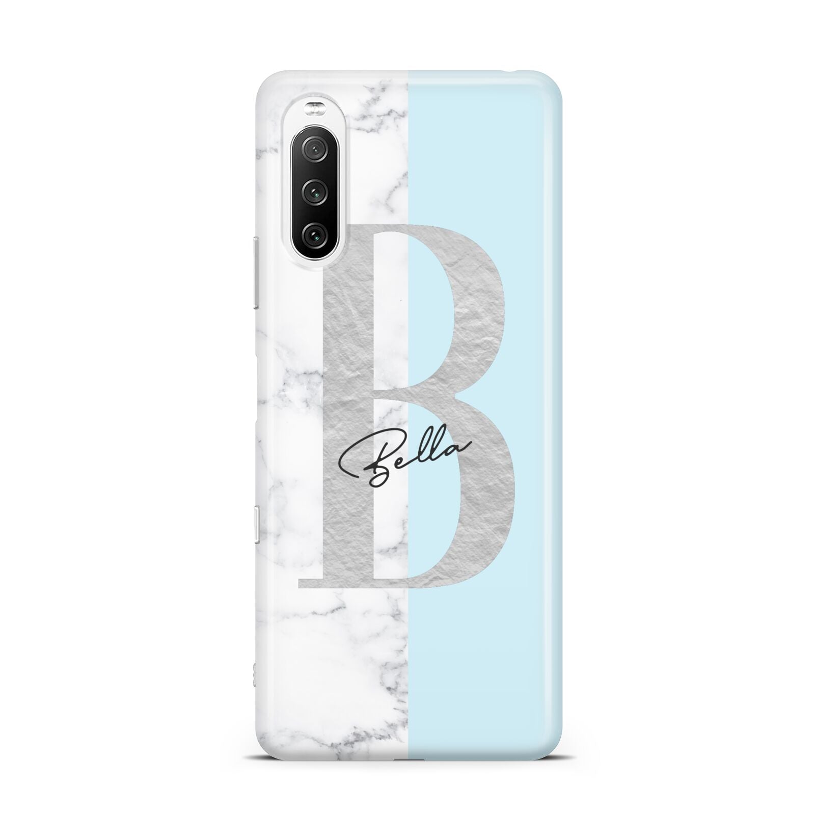 Personalised Chrome Marble Sony Xperia 10 III Case