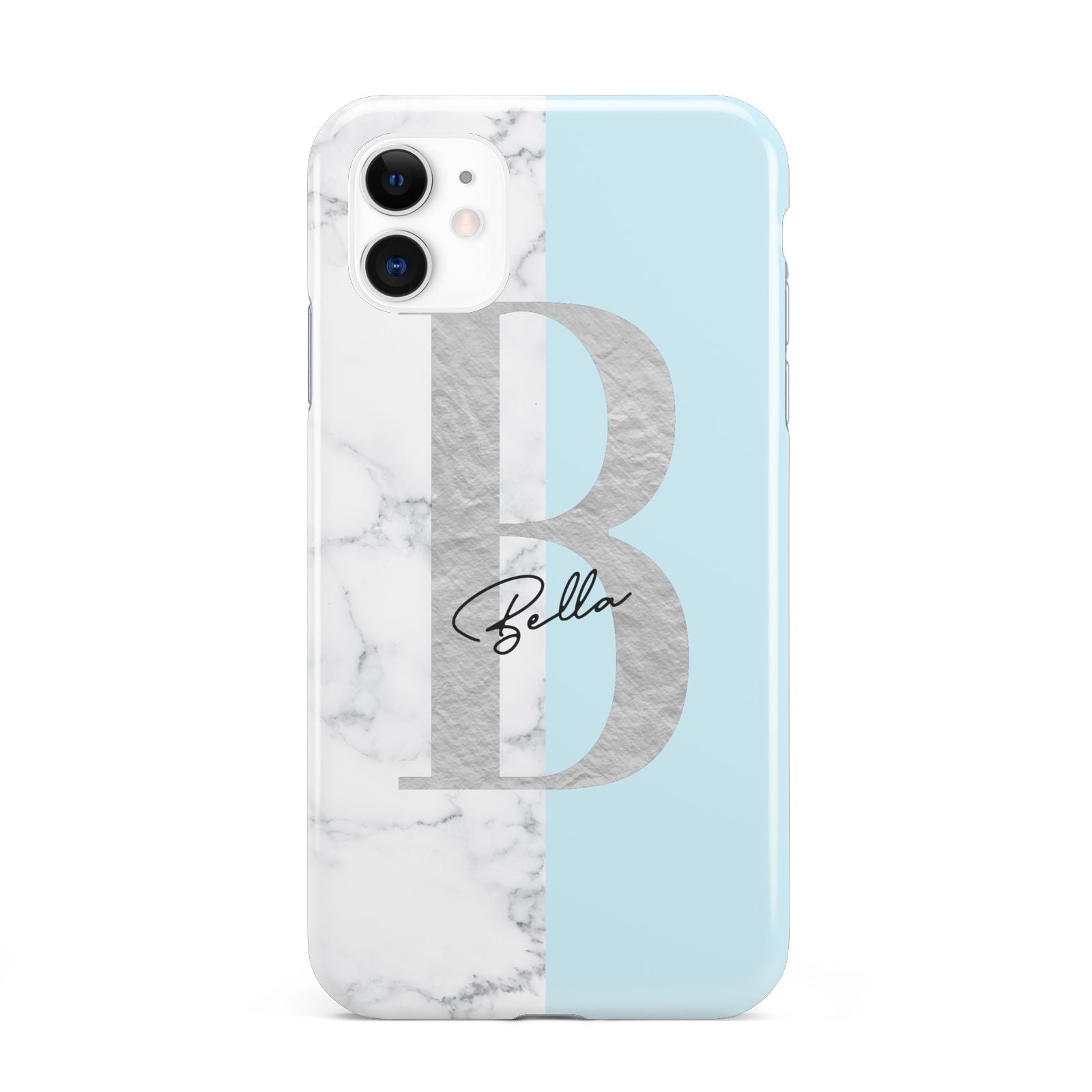 Personalised Chrome Marble iPhone 11 3D Tough Case