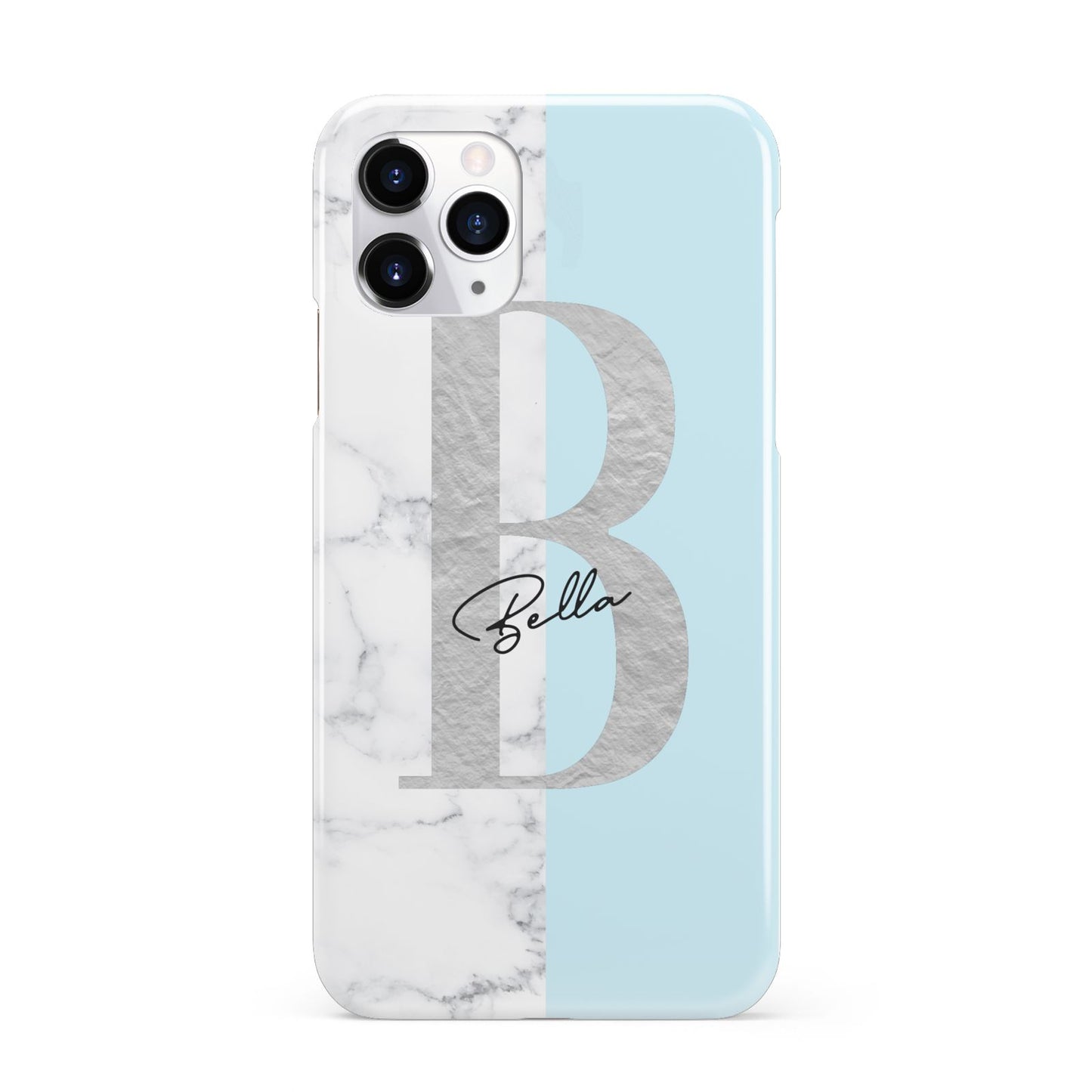 Personalised Chrome Marble iPhone 11 Pro 3D Snap Case