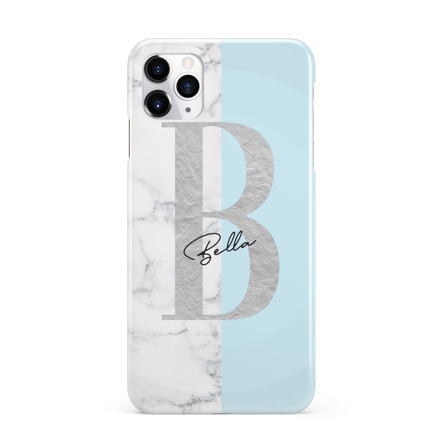 Personalised Chrome Marble iPhone 11 Pro Max 3D Snap Case